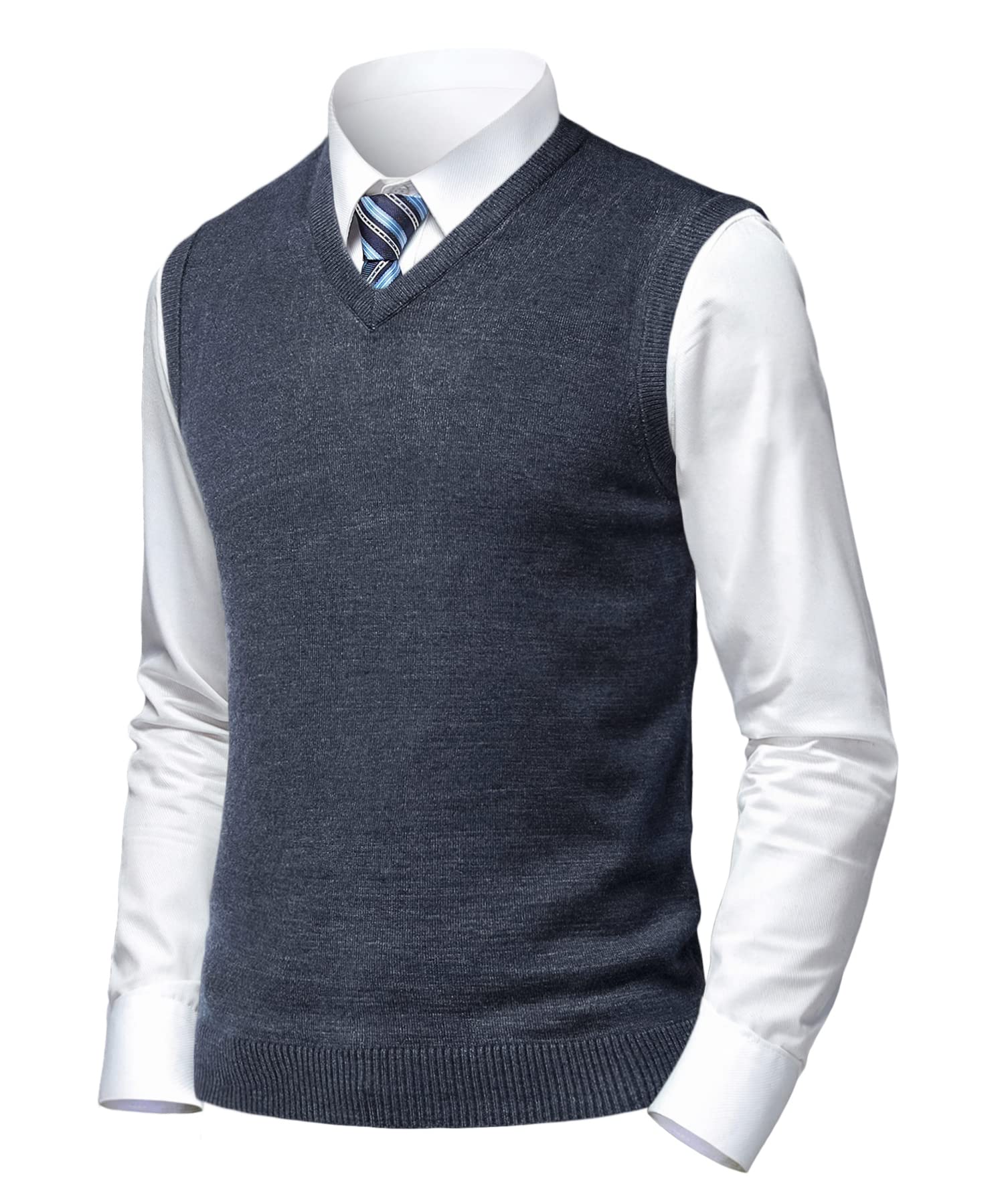 Herothorn Herren Pullunder Weste Klassische Business Golfweste Wollweste Strickwaren  
Herothorn Herren Pullunder Weste 