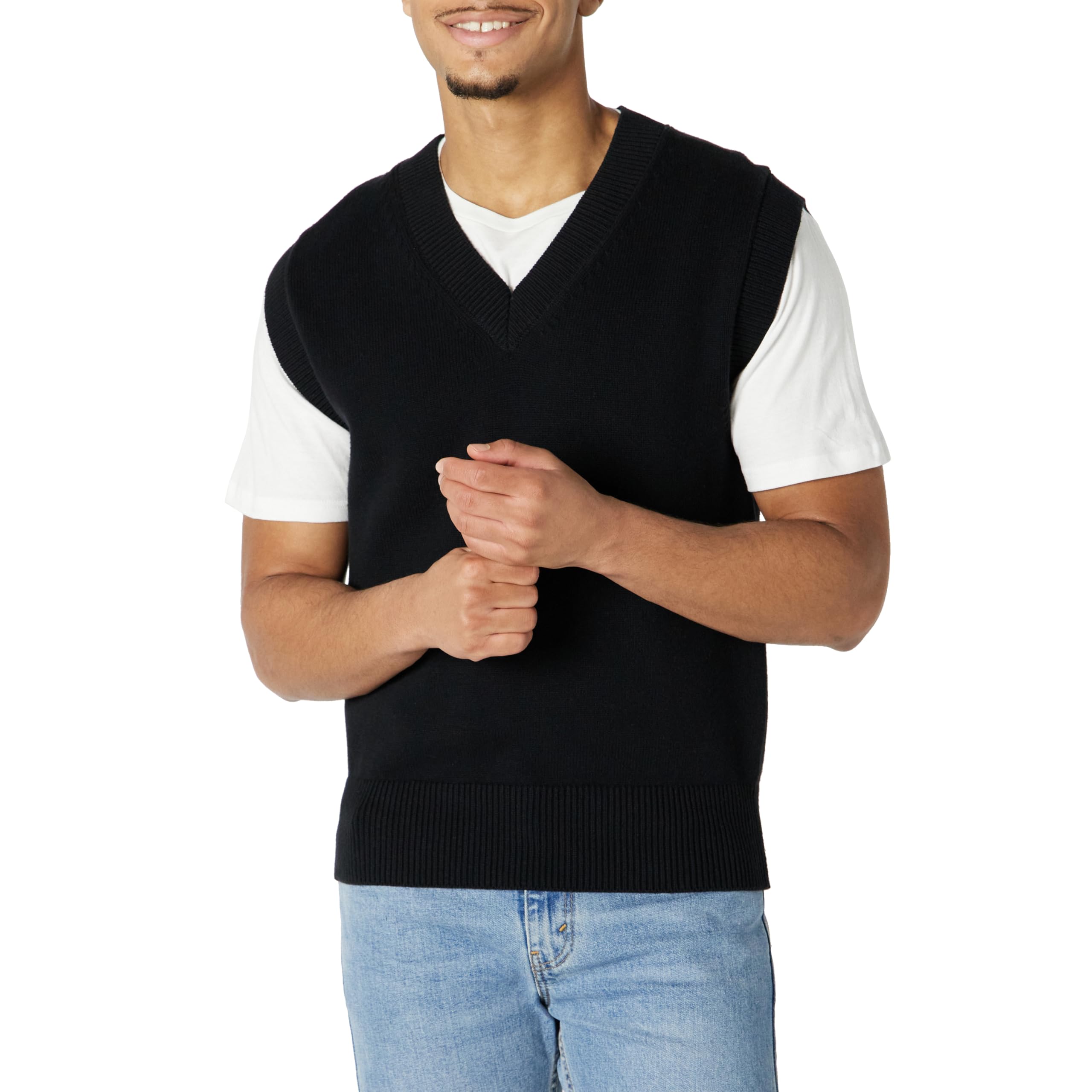  Amazon Essentials Herren Lockerer V-Ausschnitt-Ärmelloser Top
|Comfortable Amazon Essentials Unisex Lockermanes V-Aussc